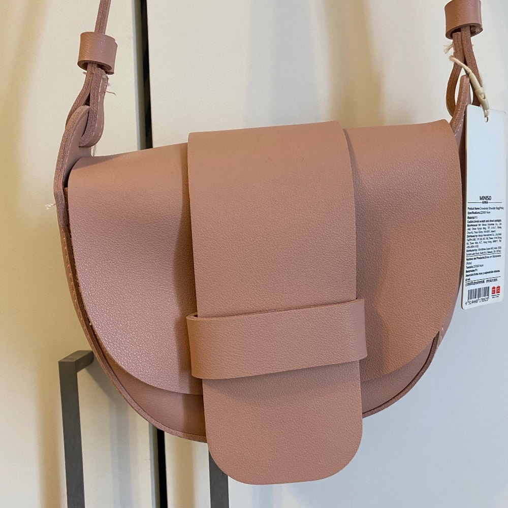 Miniso Pink Half moon bag